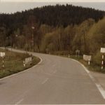 The beginning of the border zone before the barrier. Access road to the border crossing.