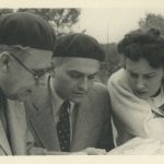 Jaroslav Kratochvíl (in the middle) with Lída Baarová, July 1940.