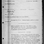 Front page of the document on long-term eavesdropping. Code number 103 means the use of long-term spatial eavesdropping device. The information in the personal file indicates that the telephone line was also wiretapped, which was code number 220. Intelligence Equipment Directorate collection, file B-1151 ZT.