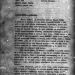 Part of the intelligence report made on the basis of the eavesdropping of Alfréd Radok’s flat. “Metro” code name stated as the source of intelligence refers to the technical file code name. The number 90103 indicates long-term eavesdropping as the base source. The meeting of Radok and the actor Václav Voska is the subject of the intelligence. Counterintelligence Files Group collection, file 588095 MV.