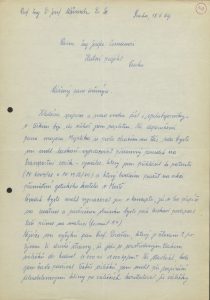 Žádost prof. Wünsche Ing. Josefu Zemanovi o provedení posudku na transportní vozík