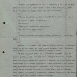 Ukázka ze strojopisu článku V. Cacha „Než svatí se pohnou“ publikovaného 25. 6. 1969 v týdeníku Tvorba