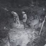 The operation „Poklad II/Treasure II”, drilling and preparation for rock blasting in the site of filled shaft leading to the alleged underground shelter.