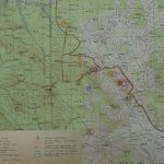 Part of a map of a military training area Boletice including exploration sites for 1965; 1961.