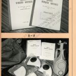 Classified military materials and chemical safety mask