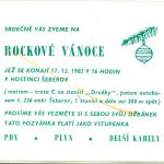 Another invitation card for a rock band performance, confiscated from a young man by a police patrol in Brandys nad Labem