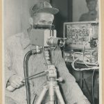 A cameraman working with the camera