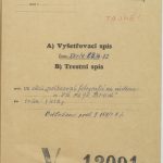 Desky vyšetřovacího spisu arch. č. V-13091 MV