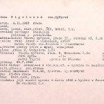 Karta k útěku manželky Pavla Tigrida Ivany TIGRIDOVÉ do zahraničí (B 1 inv. j. 198 – Přechody státních hranic a pokusy o přechod – evidence osob)