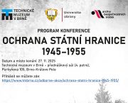 Pozvánka na konferenci Ochrana státní hranice 1945-1955