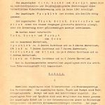 Druhá strana rozsudku Lidového soudního dvora, jímž byli k smrti odsouzeni přední představitelé NOS – Eduard Petr, František Spohr a Jaroslav Purkyt, Berlín, 13. duben 1943. (ABS, f. Německé soudy v Říši, sign. 141-271-1)