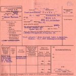 Potvrzení vazební věznice v Georg-Bähr-Straβe o přijetí Jaroslava Purkyta, převezeného sem z vazební věznice v Budyšíně, Drážďany, 7. duben 1943. Přelíčení před Lidovým soudním dvorem proběhlo v Berlíně, odkud byl Jaroslav Purkyt transportován zpět do Drážďan. Popraven byl na centrálním popravišti Třetí říše Dresden-Münchner Platz dne 11. srpna 1943. (ABS, f. Německé soudy v Říši, sign. 141-271-1)