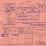 Potvrzení o přijetí Jana V. Kellera do vazební věznice na Georg-Bär-Straβe v Drážďanech, 8. červenec 1943. V poznámce je uvedeno: „Protektorátní příslušník. Umí velmi málo německy číst a hovořit. Tlumočník nutný.“ (ABS, f. Německé soudy v Říši, sign. 141-341-16)