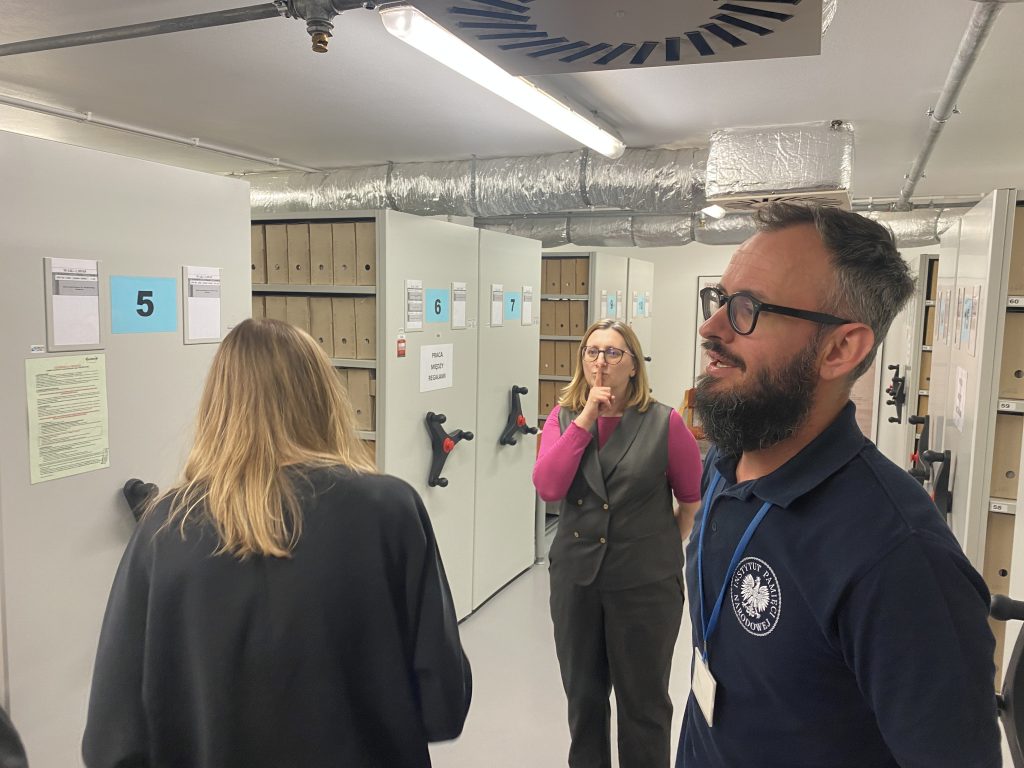 Photo - visit in the IPN Archive in Warsaw